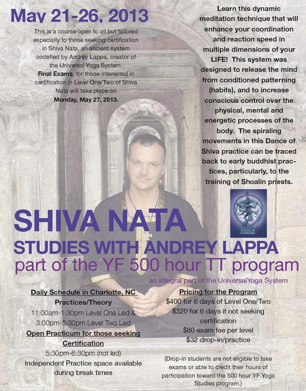 kalinata_net's tweet photo. #AndreyLappa is leading a #ShivaNata-only Teacher Training in #CharlotteNC in May 2013. Spread the word! http://t.co/6hWfjwTo