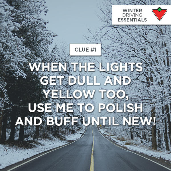 CanadianTire's tweet photo. Can you guess the #WinterDrivingEssentials? Here's our first of six clues. Let's see if you get this one right! http://t.co/GhMa2dJF