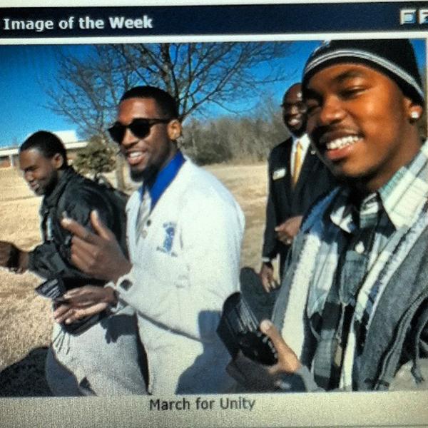 <a href="/UCO_sigmaz/">Lambda Pi Sigmas</a> doing what we do best #Service GOMAB . MLK Unity March at UCO. Made it to the UCO website