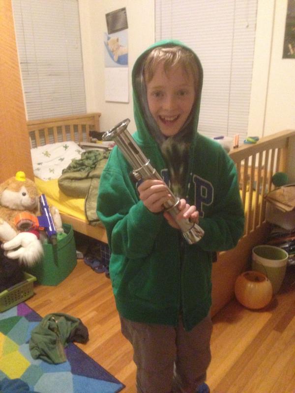 Jeremy’s light saber assembled at <a href="/urbanore/">Urban Ore</a>