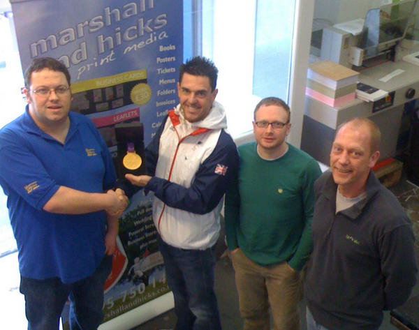 great to see <a href="/markcolbourne/">Mark Colbourne MBE</a> this morning collecting his new #business cards for his future corporate clients #dreambig