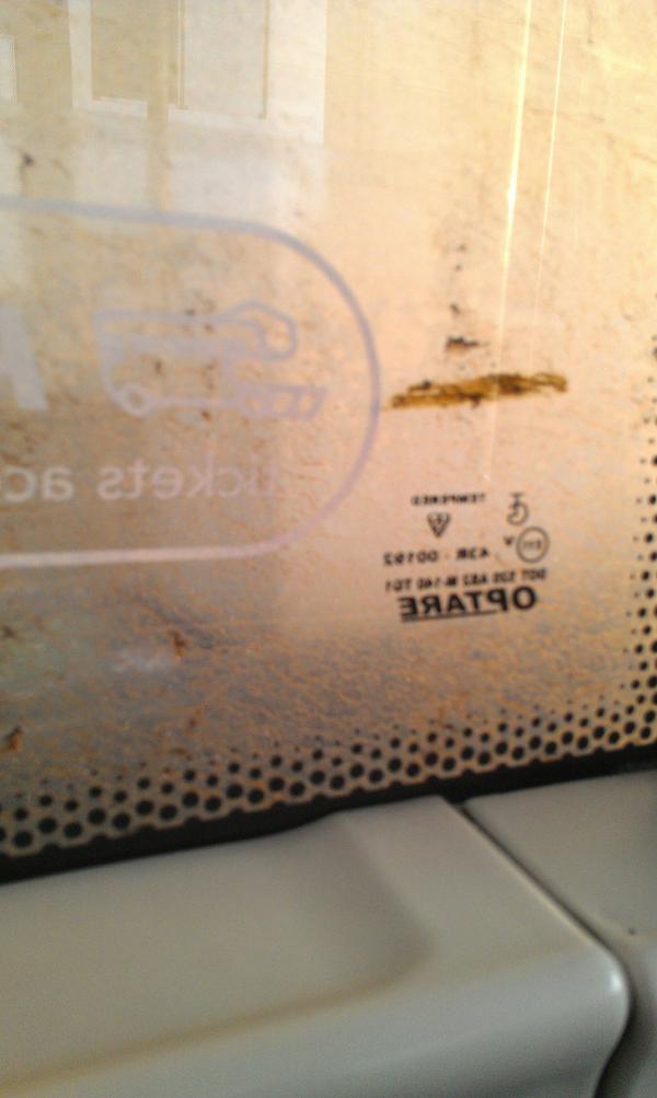 ddkuk's tweet photo. Saw this on the bus window... Euuurrgh! what happend there? #brownfinger #Euuurrgh #hashtag ## http://t.co/2QQRj5Zz