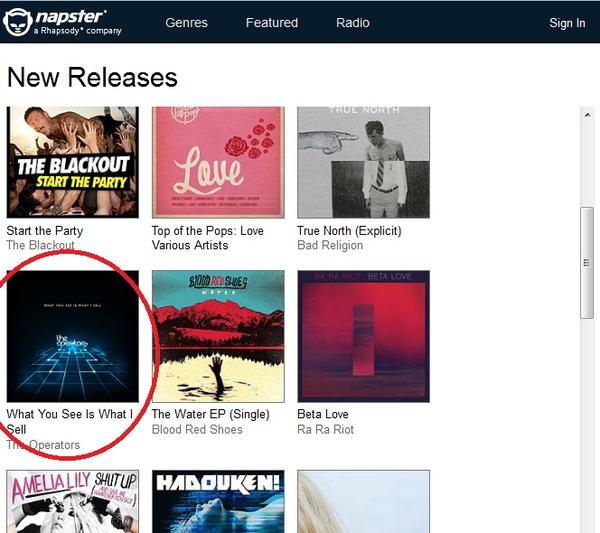 JasperYHM's tweet photo. @operatorsrock so you've made it... On Napster http://t.co/53QUhpoE