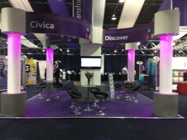 AbbeyDisplay's tweet photo. Civica's central feature with colour change LED lighting http://t.co/o1WWj8HR