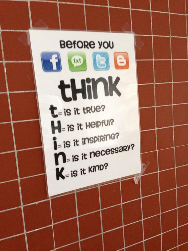 T.H.I.N.K. - useful social media etiquette rules