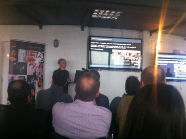 3dtoolbox's tweet image. Being briefed @CUAdobeUK #creativecloud event. It's all good!