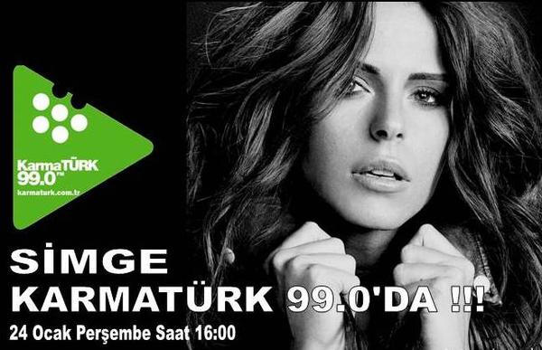 Saat 16'da <a href="/simgeoffical/">Simge Official</a> la yayındayız <a href="/KARMATURK99/">KARMATURK 99.0</a> bizi dinleyin olurmu?