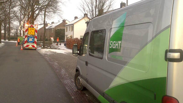 SIGHT Landscaping is ondanks de sneeuw en vrieskou druk bezig met het snoeien van bomen <a href="/GemeenteDuiven/">Gemeente Duiven</a>