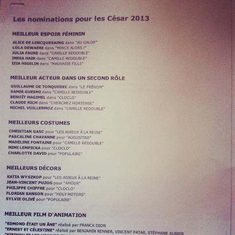 Canal Cesar13 Voila La Fameuse Liste Retrouvez La Liste Complete Des Nomines En Ligne Sur Canalplus Fr Tres Vite Http T Co Qfyezxiy Twitter