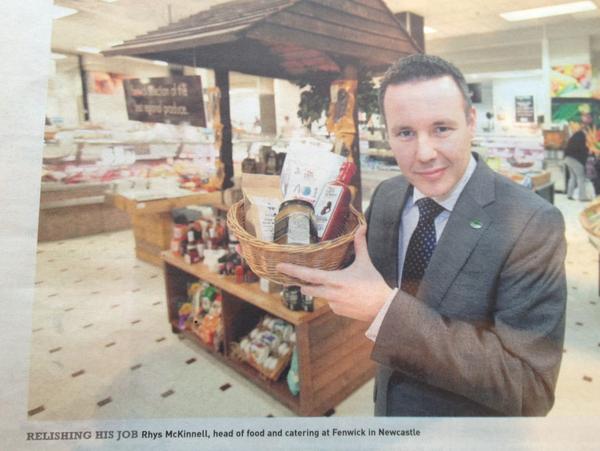PumphreysCoffee's tweet photo. @fenwicknew @PumphreysCoffee Rhys in todays journal with a lovely bag of Pumphreys Coffee! http://t.co/qhGaFFqN