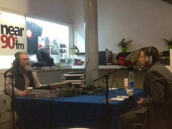 AlanWeldon's tweet photo. Ruari talks to Martin Harte director of Tradfest live from the Project Arts centre broadcasting on @nearfm now. http://t.co/JU50VDqi
