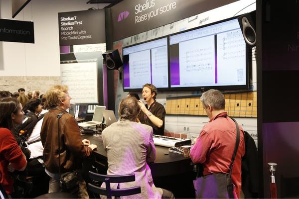 Music educators are learning how to raise their scores at the Sibelius Notation Table at #NAMM2013.