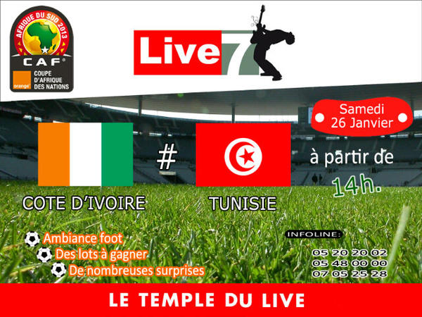 LIVE7Abidjan's tweet photo. #can2013 #team225 #civ2010 #CivSport #Civ #Tunisie #supportermaso #abidjan #LIVE7 http://t.co/nWXD6O7R
