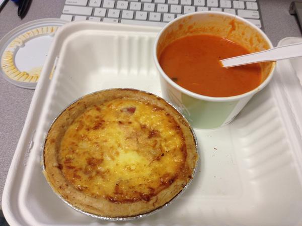 #BunOnTheRun Friday Lunch - quiche and gin tomato soup - soooooo good