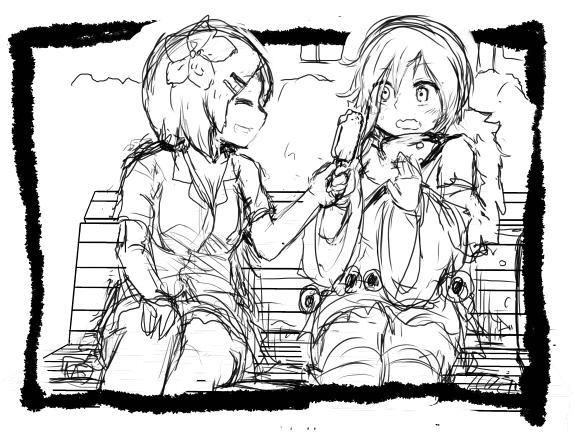 タブレットで下描きしてみるテスト デュアルディスプレイに慣れてるせいで資料見ながら描くのがしんどい以外はわりと問題はない 