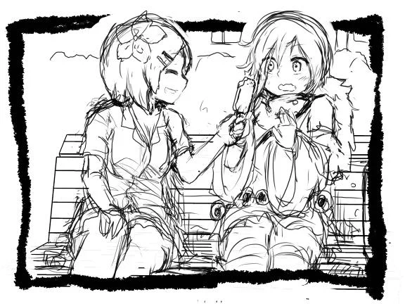 タブレットで下描きしてみるテスト デュアルディスプレイに慣れてるせいで資料見ながら描くのがしんどい以外はわりと問題はない 