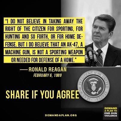 Ronald Reagan on assault rifles.