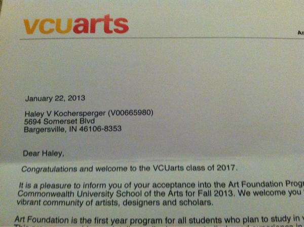 HaleyyVictoria's tweet photo. #accepted :) http://t.co/hULctZBj
