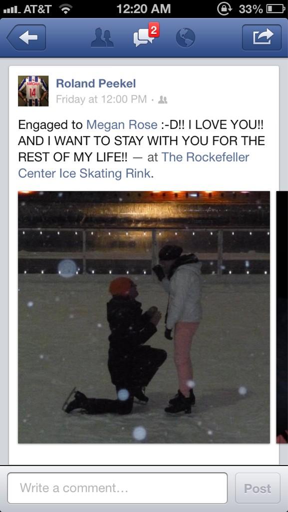 tdfhbitchez's tweet photo. ROLAND AND MEGAN ARE ENGAGEDDDD WHATTTTT 😍😍😍😍 http://t.co/EYUugViY