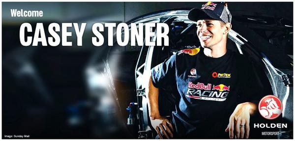 HmQuickshiftAu's tweet photo. It’s official, World Champion Casey Stoner confirmed to the Holden family Red Bull Racing Aust. http://t.co/8IfGt3xd http://t.co/7dcjoKa2