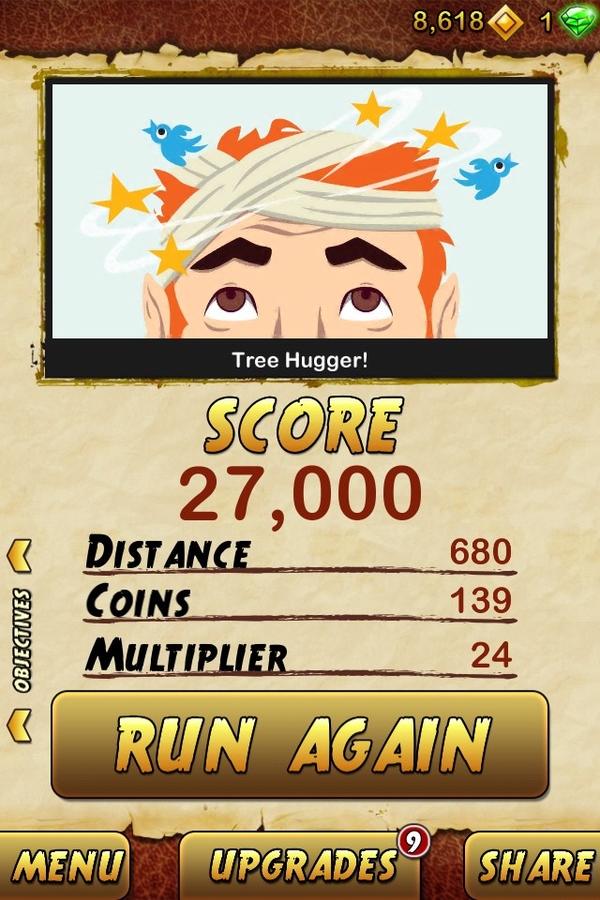 Mistabugs's tweet image. I got 27000 points while escaping from a Giant Demon Monkey in Temple Run 2. Beat that! bit.ly/TempleR