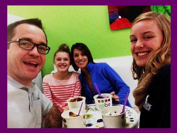 nothing better then some Yobe Frozen Yogurt with the family on a Sunday afternoon!