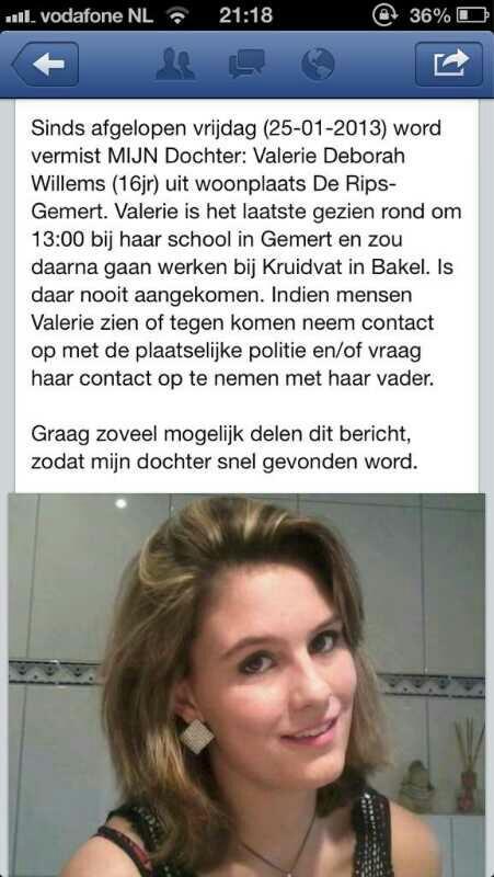 RT dit zoveel mogelijk door om haar te vinden: