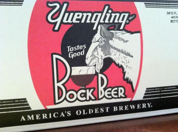 whiskeyheritage's tweet photo. Don't know what the ground hog is going to say; don't care.  Drinking some Yuengling Bock, Spring can't be far away. http://t.co/VF6hBdeI