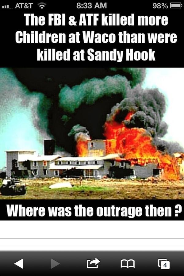miketwititz's tweet photo. #sandyhook #waco http://t.co/yj0UaYEP