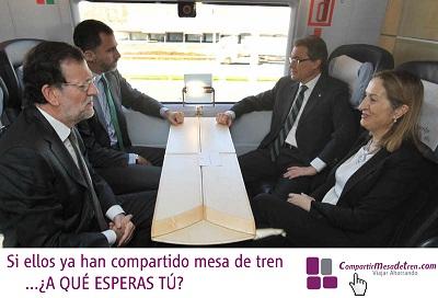 CompartirMesaDe's tweet image. Hazte usuario en nuestra pág compartirmesadetren.com y comienza a disfrutar de la TARIFA MESA d RENFE ;) Ellos ya lo hacen