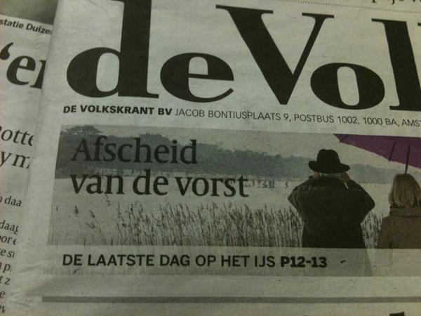 De Volkskrant bracht het nieuws vanochtend al #abdicatie