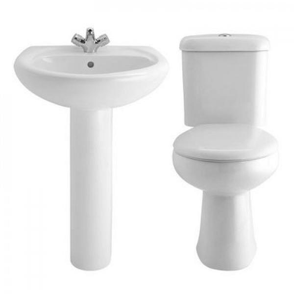 Create_bathroom's tweet image. Where else can you buy a full WC, Basin and pedestal for £99 delivered to your door? We introduce......The Cleo suite