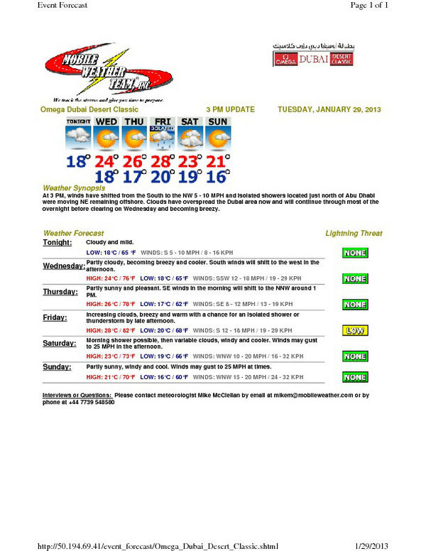 Mobile Weather Team (@mwt_wx) on Twitter photo Official 3 PM Tuesday <a href="/OmegaDDC/">Dubai Desert Classic</a> Weather Forecast. @EuropeanTour <a href="/SkySportsGolf/">Sky Sports Golf</a> Official 3 PM Tuesday <a href="/OmegaDDC/">Dubai Desert Classic</a> Weather Forecast. @EuropeanTour <a href="/SkySportsGolf/">Sky Sports Golf</a>