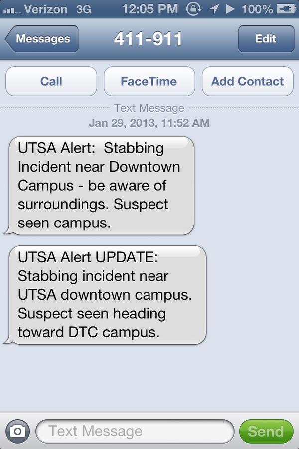 Gfabgab's tweet image. Nbd @UTSAfollowers the suspect is heading towards campus. Just kidding, it's kind of a big deal 😳😵 #UTSA #UTSAProblems