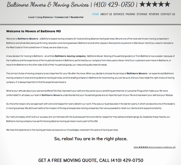 BaltimoreMoving's tweet image. 1DAY SALE - 2 MOVERS @ $25.00 for 15 minutes
moversofbaltimore.com