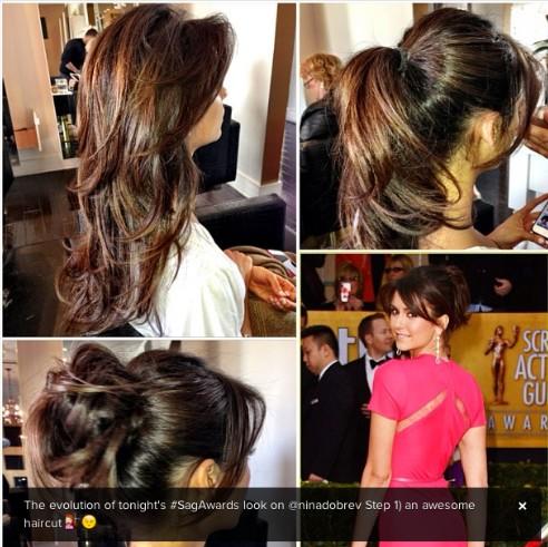 Nina Dobrev Hair Bangs