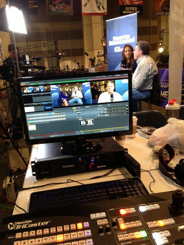 Philip Nelson from Radio Row, SuperBowl! Sports illustrated buff.ly/wtMXfb team members Peter King &amp; Maggie Gray.