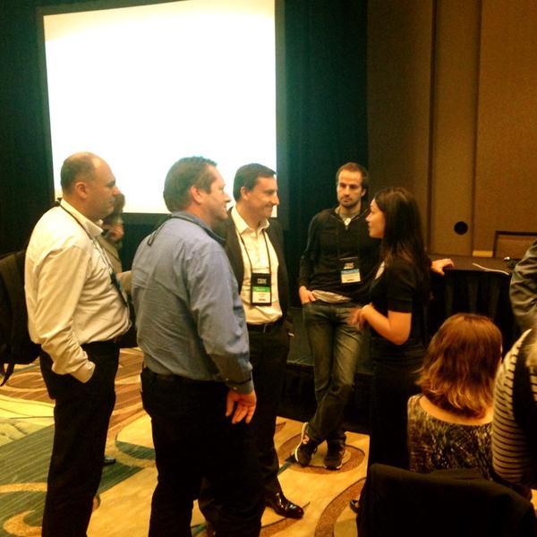 #IBMConnect13 #ibmsocialbiz #anzconnect Social Business adoption guru <a href="/mareefoti/">Maree Foti</a> engaging with punters at DJ's session