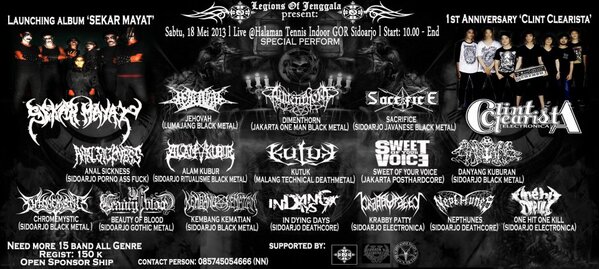 Launching Album SEKAR MAYAT x 1st Anniversary CLINT CLEARISTA , Sabtu,18 Mei 2013 ,Live Tennis Indoor GOR