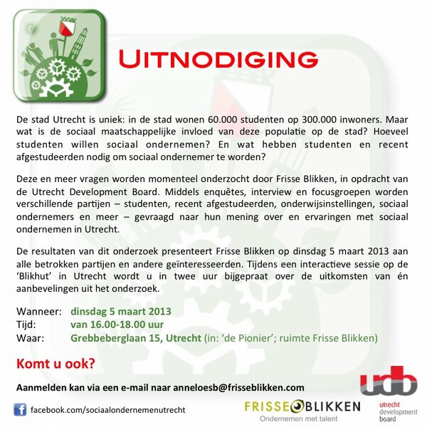 annikaaa's tweet photo. De presentatie van ons #onderzoek naar #sociaal #ondernemen in #Utrecht is 5 maart! Interesse? Laat het ons weten! http://t.co/KAqtRZ9Y