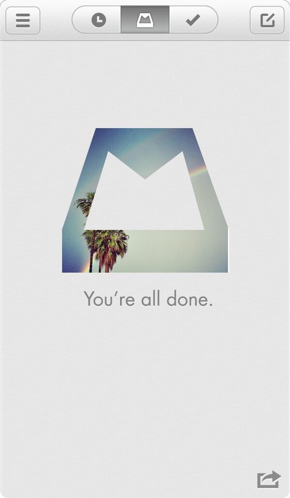 Swopgate's tweet image. Huzzah! #InboxZero via @Mailbox
