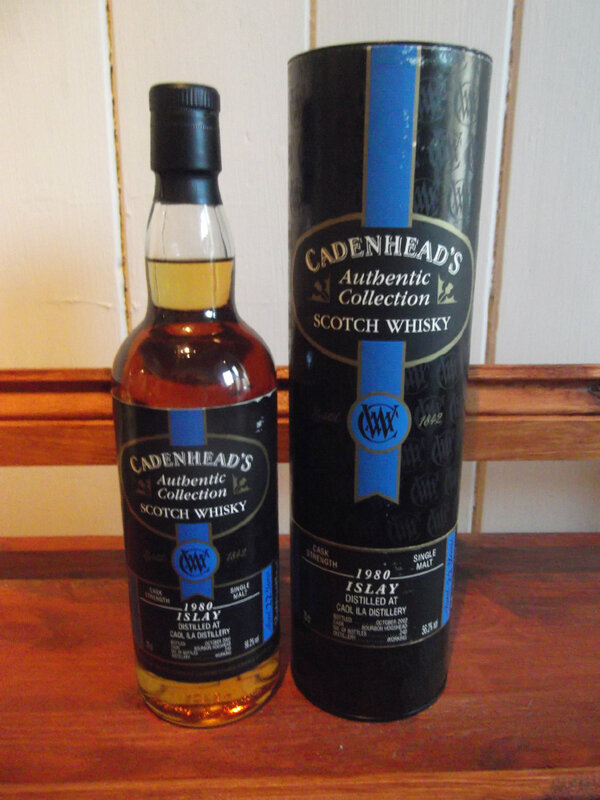 Cadenhead's Authentic Collection 1980 22yo Caol Ila @ 56.2%abv 1 of 240 bottles.
Now only £150.00 call 0780 670 8464
