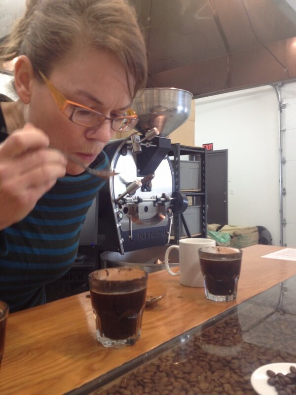 Tasting a new Costa Rica coffee.  Roasted this one just past second crack. On the darker side.