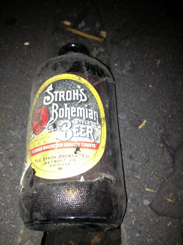 ThatInspector's tweet image. It's surprising how many beer bottles and cans I find in attics! This one is older.