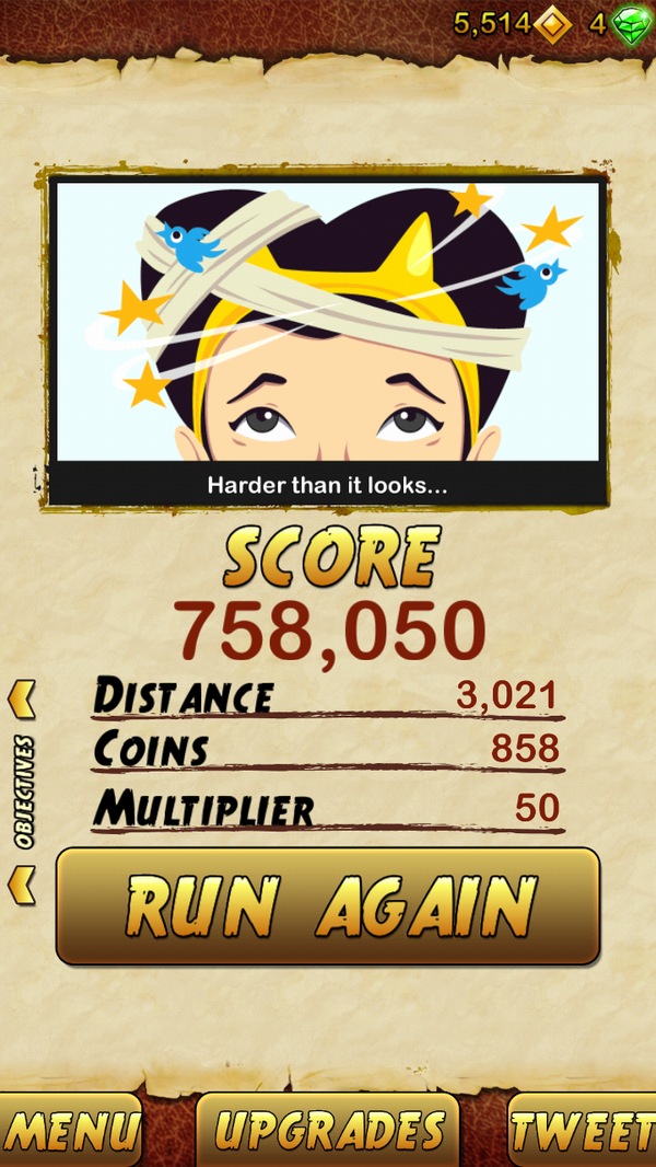 JMoneygodson's tweet photo. I got 758050 points while escaping from a Giant Demon Monkey. Beat that! http://t.co/bI2kXuxe http://t.co/x4BCMFZ4