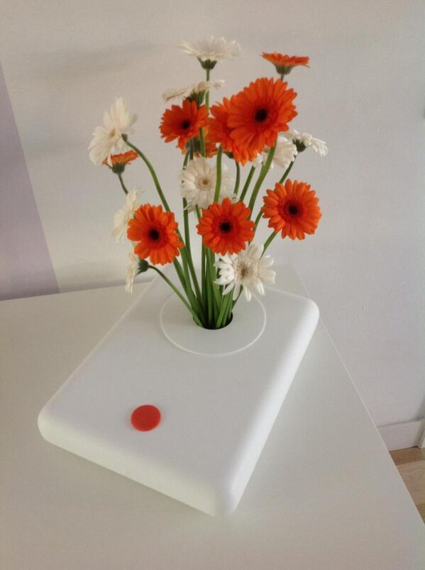 Ron Boudrie maakte deze bijzondere bloemenvaas van ons Solid Surface materiaal HI-MACS®. Wat vindt u van dit ontwerp?