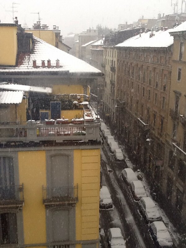 Un po di neve anche a Milano