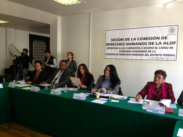 Iniciamos entrevistas candidatas a #ConsejeraHonorariaCDHDF en la <a href="/CDDHH_ALDF/">Comisión DDHHALDF</a>  Gabriela Delgado, ahora Nancy Pérez