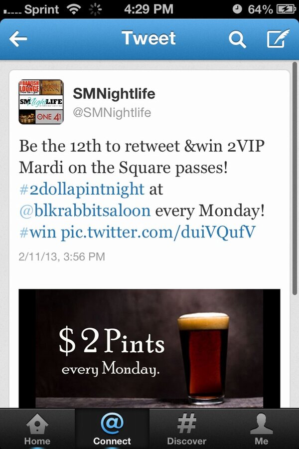 bar141_dj's tweet photo. @smnightlife has another contest for 2 VIP passes to Mardi on the Square with @BobcatFans !!!! Check it out ! http://t.co/Dq9j1hTv