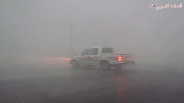 لحظات شدة الامطار على الرايس 1/ 4 /1434